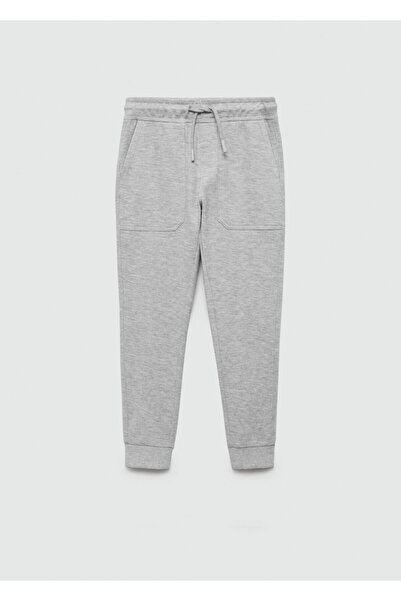 MANGO Металеві сірі брюки для хлопчиків 77990377