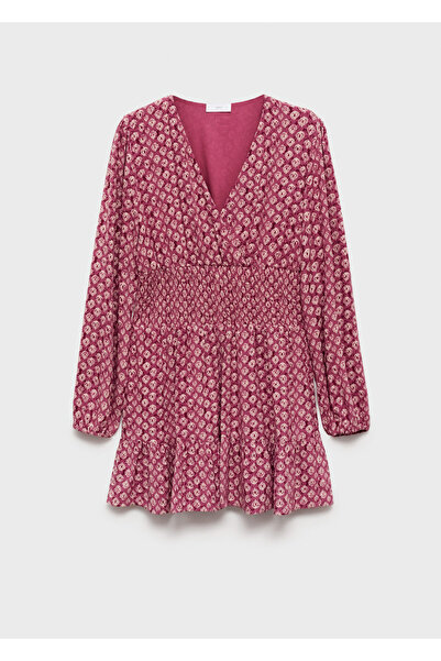 MANGO Dunkelrotes Mädchenkleid 87073278