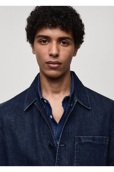 MANGO Koyu Denim Erkek Ceket 77074440
