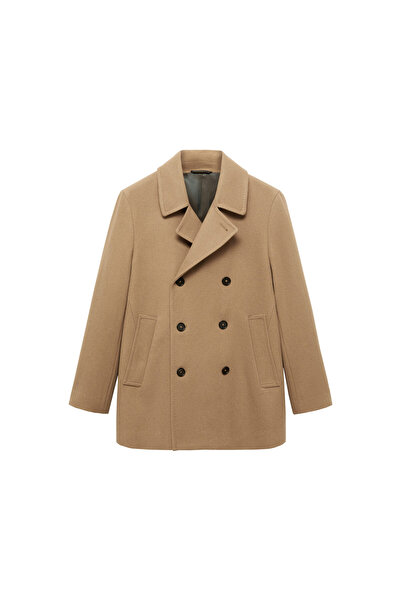 MANGO Woman Мъжко палто Dark Camel 77035966