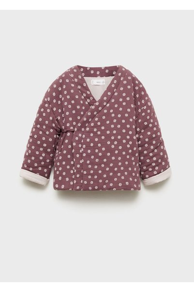 MANGO Koyu Kizil Kız Bebek Ceket 87090634