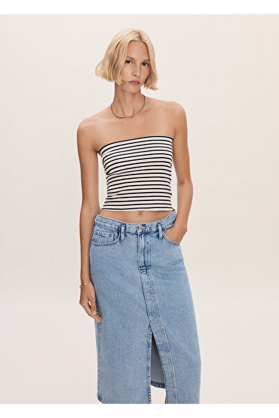 MANGO Mavi Kadın Etek 77040364