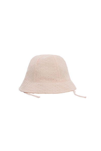 MANGO Soluk Pembe Kız Bebek Şapka 67045995-83