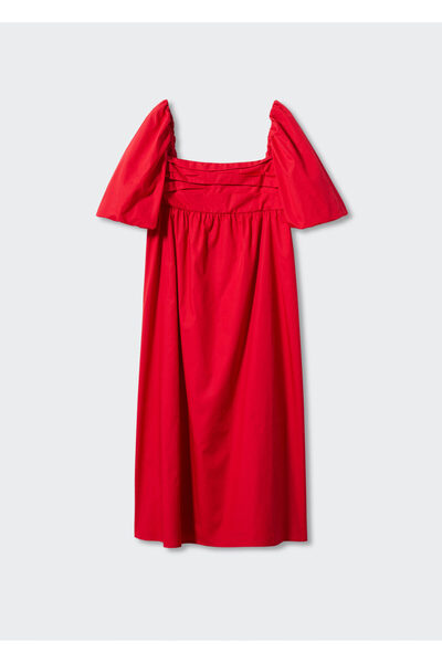 MANGO Woman فستان أحمر للنساء البالغات47091253