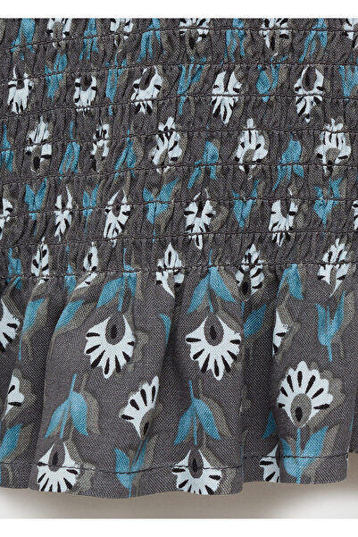 MANGO Kömür Rengi Kız Çocuk Elbise 77097701