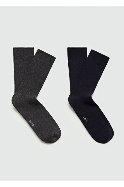 MANGO Ανδρικές κάλτσες Navy Blue 77095147