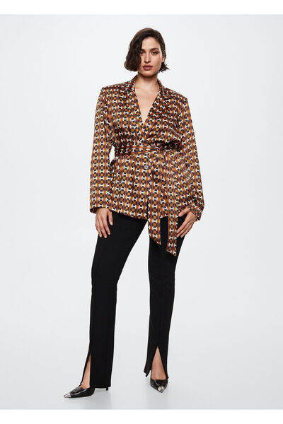 MANGO Woman Καφέ Γυναικείο Μπουστάκι37016319