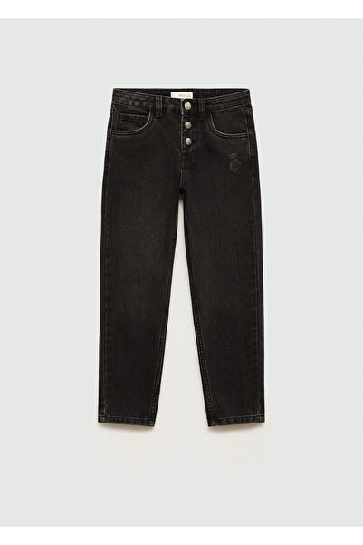MANGO Siyah Denim Kız Çocuk Jeans 77003275
