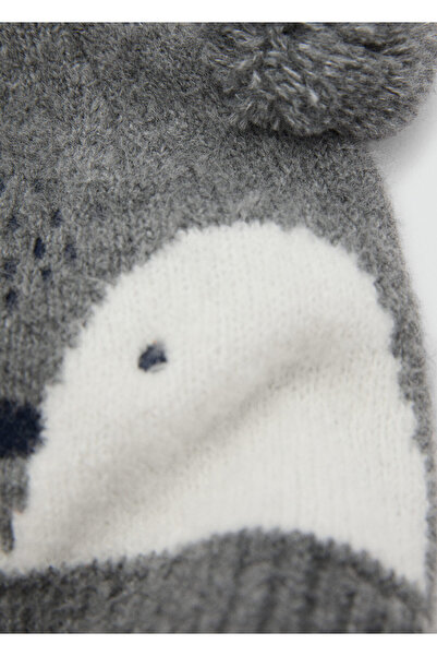 MANGO Gri Kız Bebek Şapka 77045990