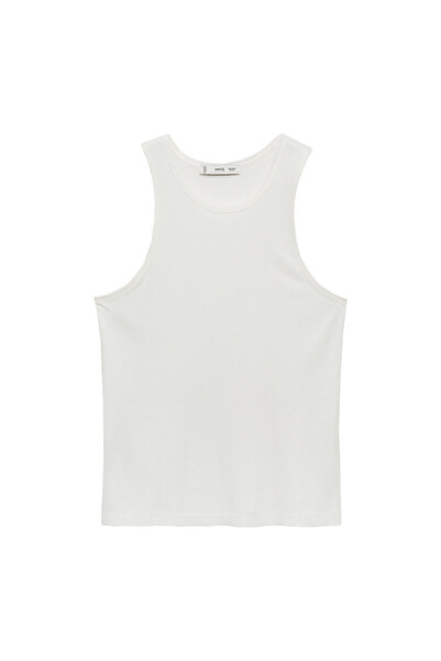 MANGO Weißes Damen-Bustier 77070621