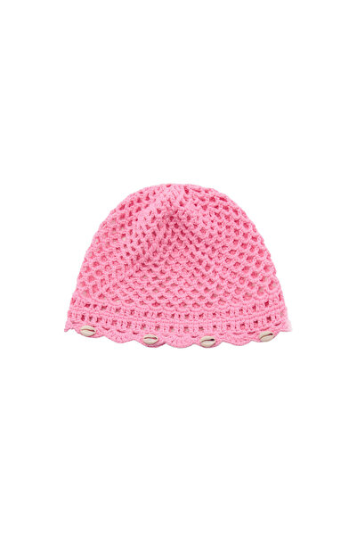 MANGO Pembe Kadın  Şapka 77040196