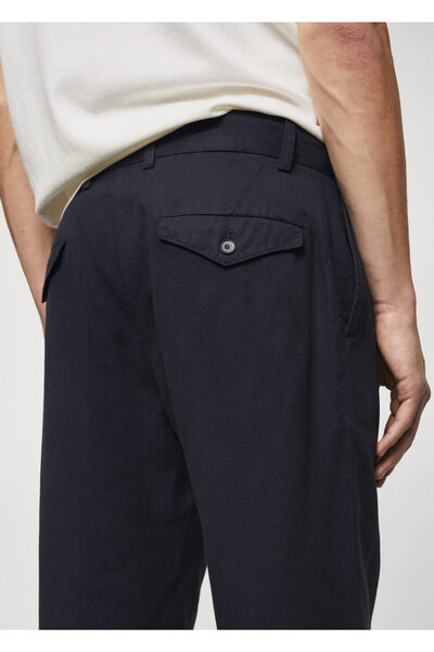 MANGO Man Ανδρικό παντελόνι Navy Blue 47005907