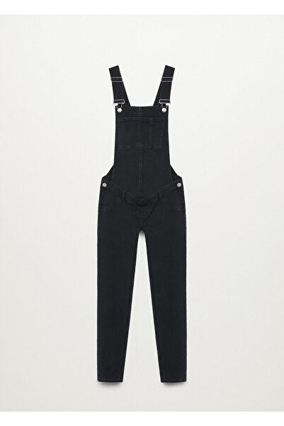 MANGO Siyah Denim Kadın Tulum 17381074