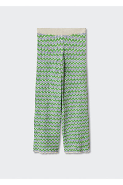 MANGO Woman Yeşil Kadın Pantolon  37081295