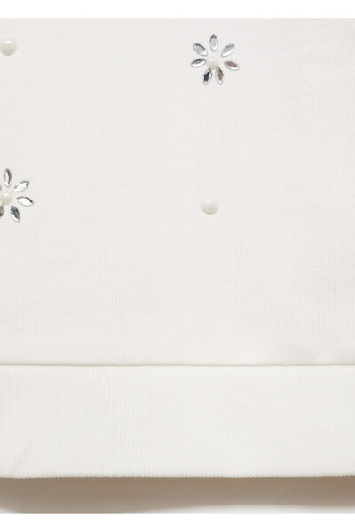 MANGO Kirik Beyaz Kız Çocuk Sweatshirt 87000647