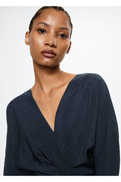 MANGO Woman Navy Blue Women's Dress37025820