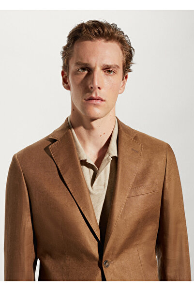 MANGO Man Kahverengi Erkek Blazer Ceket 47005607