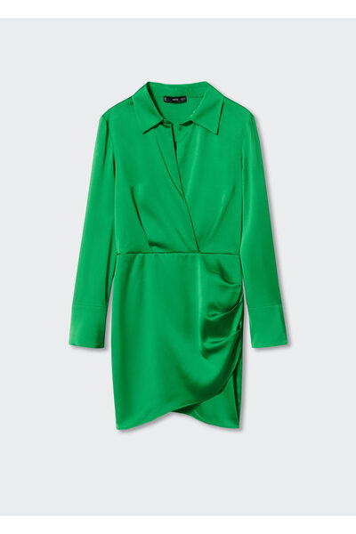 MANGO Woman Yeşil Kadın Elbise  37043854