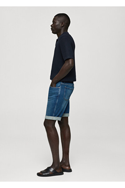 MANGO Koyu Denim Erkek Şort & Bermuda 77040578