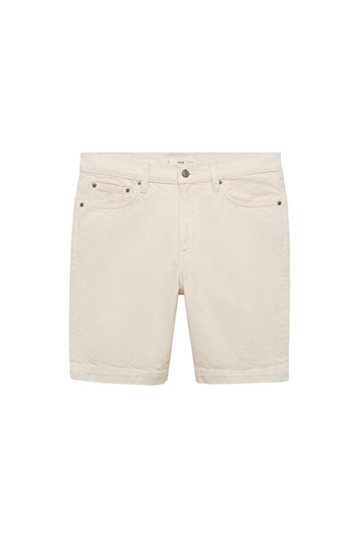 MANGO Εκρού ανδρικά σορτς & βερμούδες 77020598