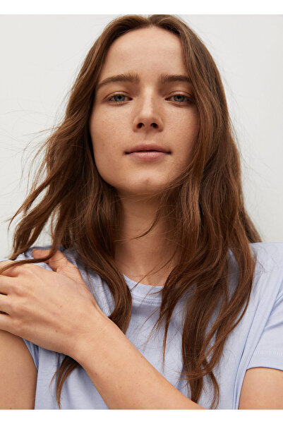 MANGO Woman Γυναικείο Μπλε Μπλουζάκι 17950100