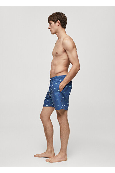 MANGO Man Espadril Desenli Büzgülü Mayo