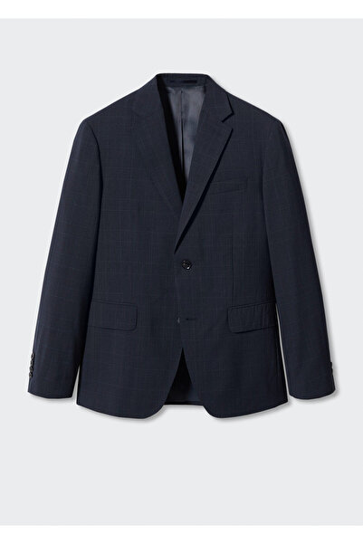 MANGO Man Parlak Mavi Erkek Yetişkin Blazer Ceket 47094008