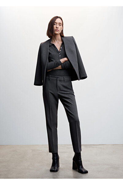 MANGO Woman Жіночі світло-сірі штани