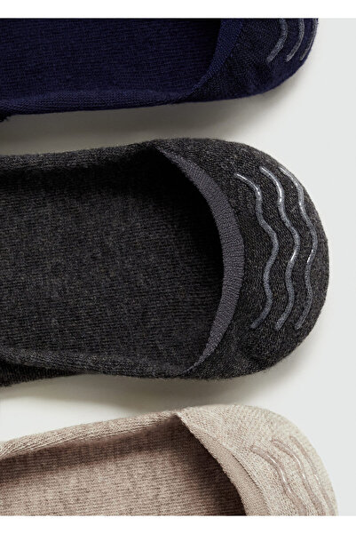 MANGO Graue Herrensocken 77030632