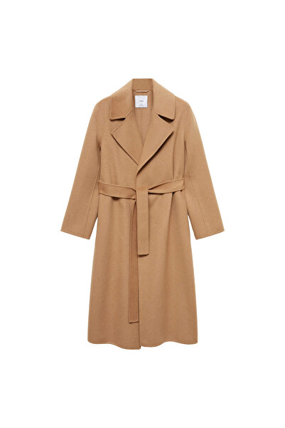 MANGO Woman Handmade Belted Wool Coat