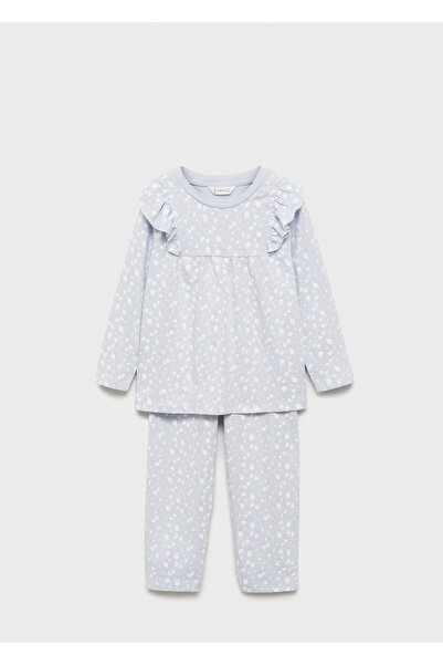 MANGO Pantaloni de pijama pentru fetiță albastru cer 77054438