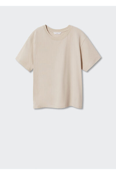 MANGO Kids Μπεζ μπλουζάκι για κορίτσι