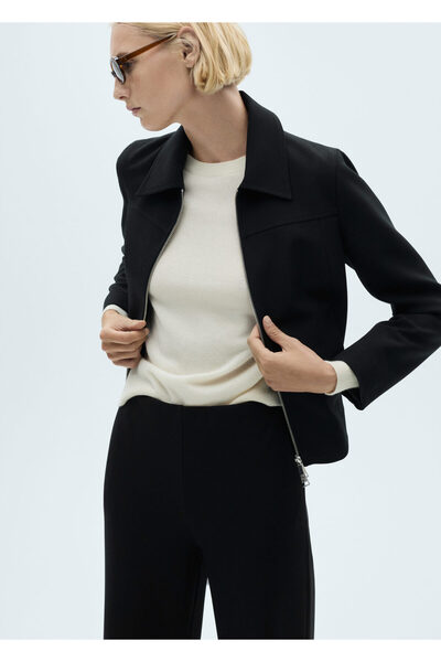 MANGO Woman Siyah Kadın Pantolon 77094031