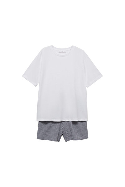 MANGO Marineblaue Damen-Pyjamahose 77080620