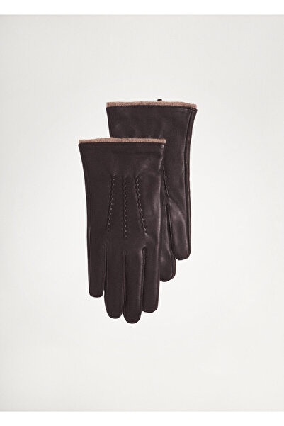 MANGO Brown Men's Gloves 77057923