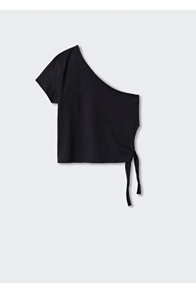 MANGO Kids Tricou negru pentru fete