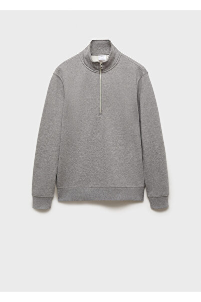 MANGO Metal Grisi Erkek Sweatshirt 77907119
