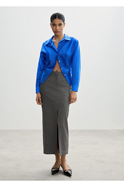 MANGO Mavi Kadın Gömlek 77014023