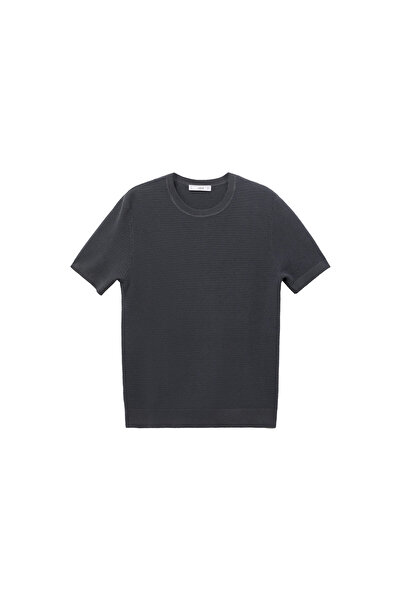 MANGO Ανδρικό T-Shirt Asphalt Color 77050348
