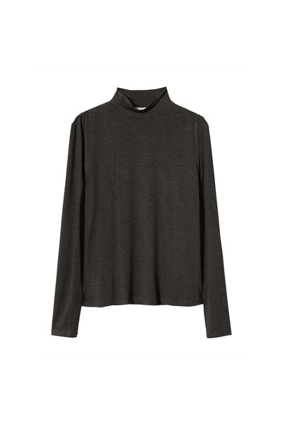 MANGO Γυναικείο μπλουζάκι σε σκούρο γκρι 47101278