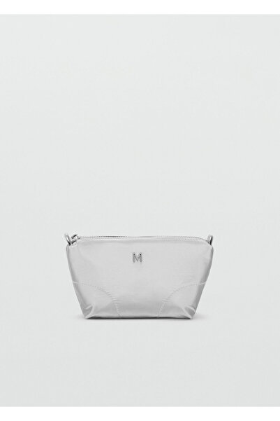 MANGO Silberne Damen-Make-up-Tasche Modell Nr.: 87063285