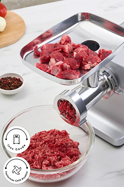 Karaca Salça ve Sucuk - Sosis Aparatlı Kıyma Makinesi Inox