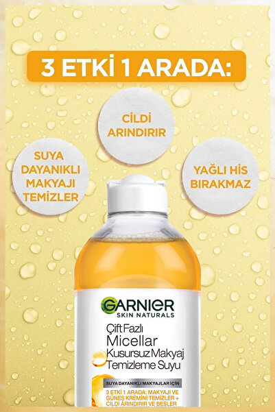 Garnier Çift Fazlı Micellar Kusursuz Makyaj Temizleme Suyu 400 ml