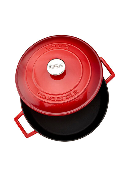 Lava Multi-Purpose Red Yayvan Cast Pot - Diameter 28