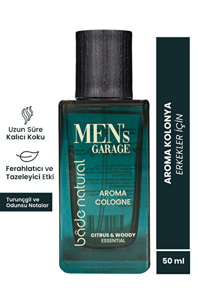 Bade Natural Men's Garage Aroma Kolonya Ferahlatıcı ve Tazeleyici 50 ml