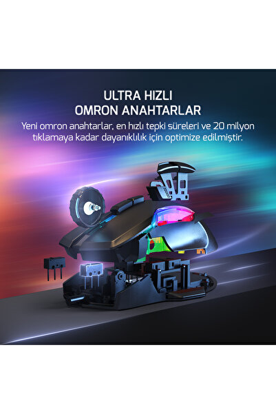 GamePower Icarus 10.000dpı 9 Tuş Rgb Profesyonel Optik Gaming Mouse