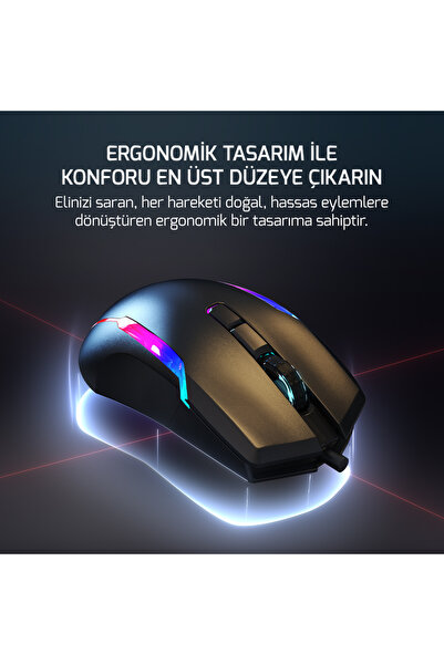 GamePower Icarus 10.000dpı 9 Tuş Rgb Profesyonel Optik Gaming Mouse
