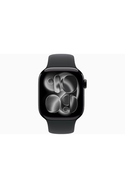 Apple Watch Series 11 GPS, 46 mm Simsiyah Alüminyum Kasa ve Siyah Spor Kordon - M/L