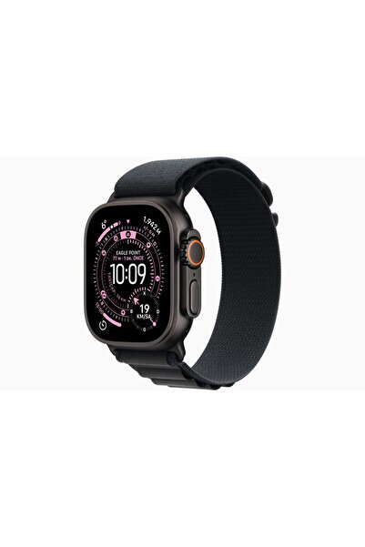 Apple Watch Ultra 3 GPS + Cellular, 49 mm Siyah Titanyum Kasa ve Siyah Alpine Loop - Orta Boy
