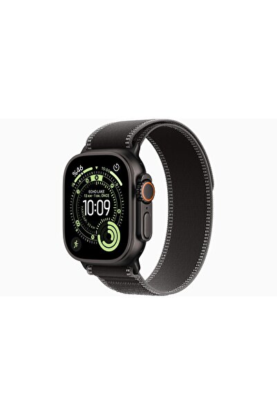 Apple Watch Ultra 3 GPS + Cellular, 49 mm Siyah Titanyum Kasa ve Siyah/Kömür Trail Loop - M/L